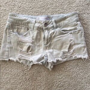 No Boundaries Gray Jean Shorts Distressed Casual